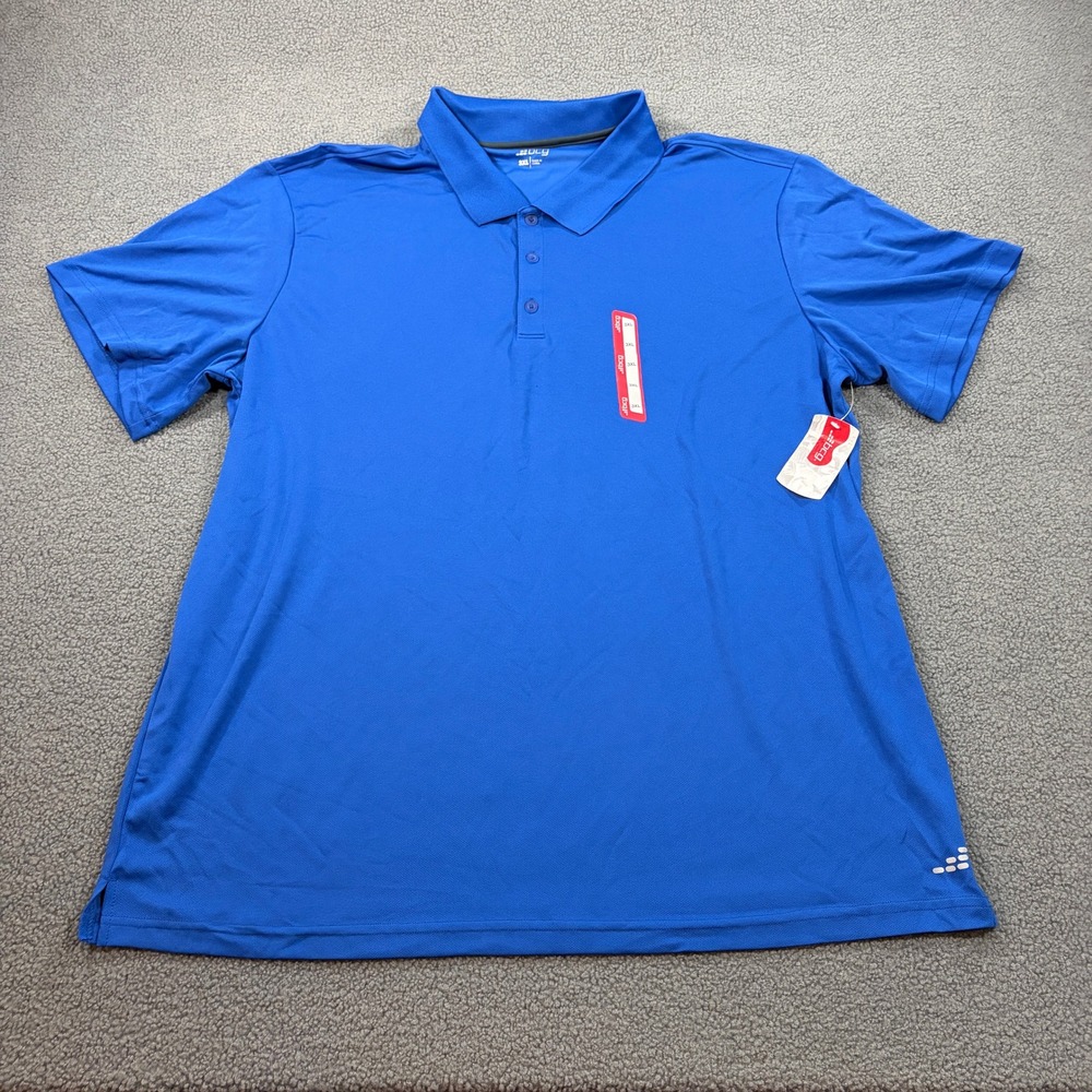 BCG Polo Mens 3XL Blue Training Coaches Polo Shirt Short Sleeve Activewear 8076